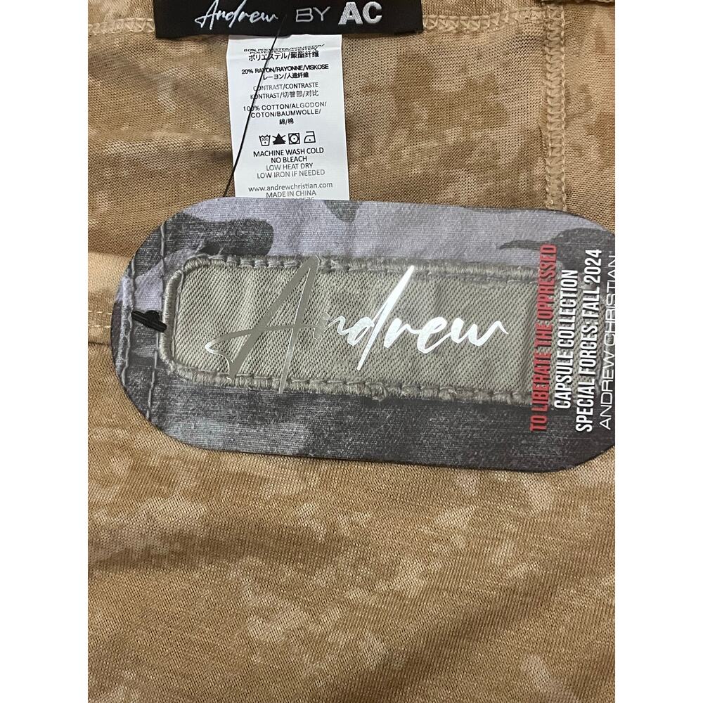 Andrew Christian Special Forces Capsule Snap Tank Sand Large - Picture 5 of 13